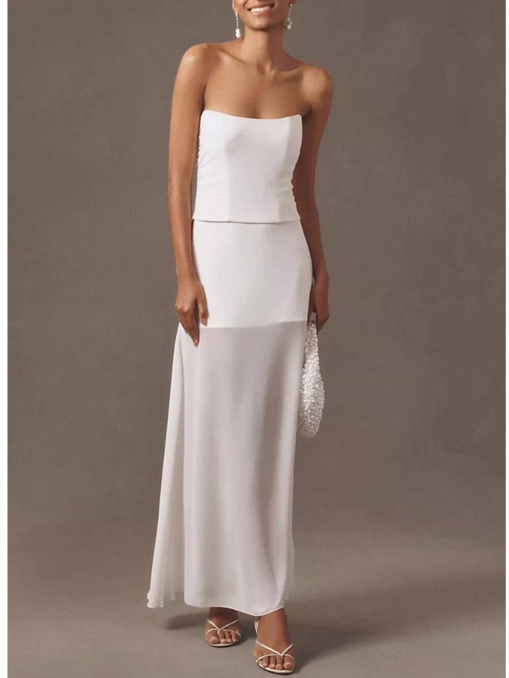 Anthropologie Mare Mare Strapless Corset & Sheer Maxi Skirt Set Small/Large